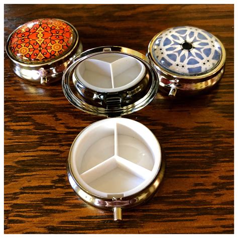 small stainless steel pill box|small metal pill containers.